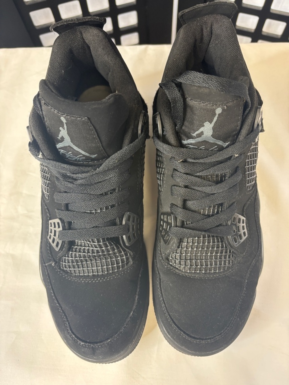 🖤 Nike Air Jordan Retro Black Cat Men's 8.5 405452-010 All Black Sneakers 🖤 - Picture 3 of 12